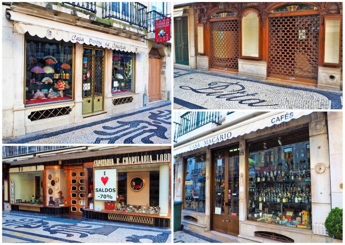 Lojas históricas de Lisboa na Rua Augusta